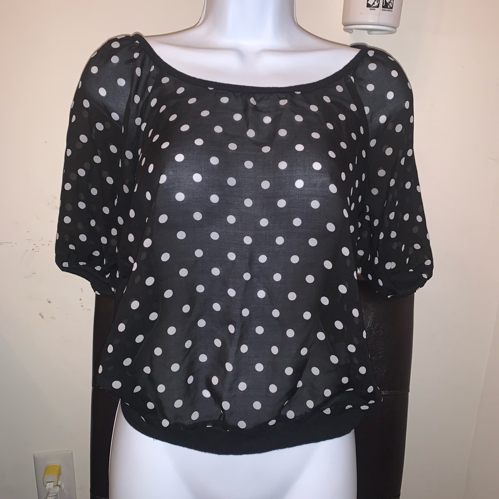 Sheer Polka Dot Top